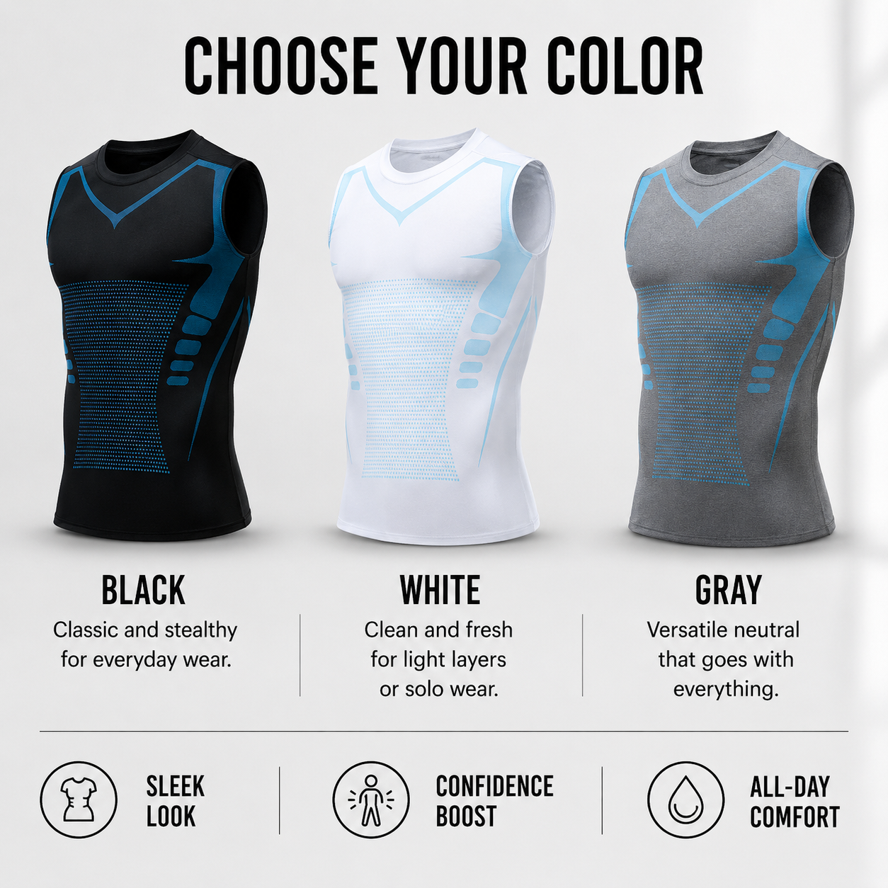 ๐ชMen's Slimming Compression Vest | Posture Corrector Base Layer