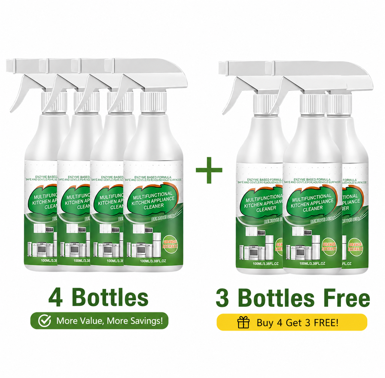 ๐ Kitchen Enzyme Cleaner โ Powerful Degreasing, Long-Lasting Freshness