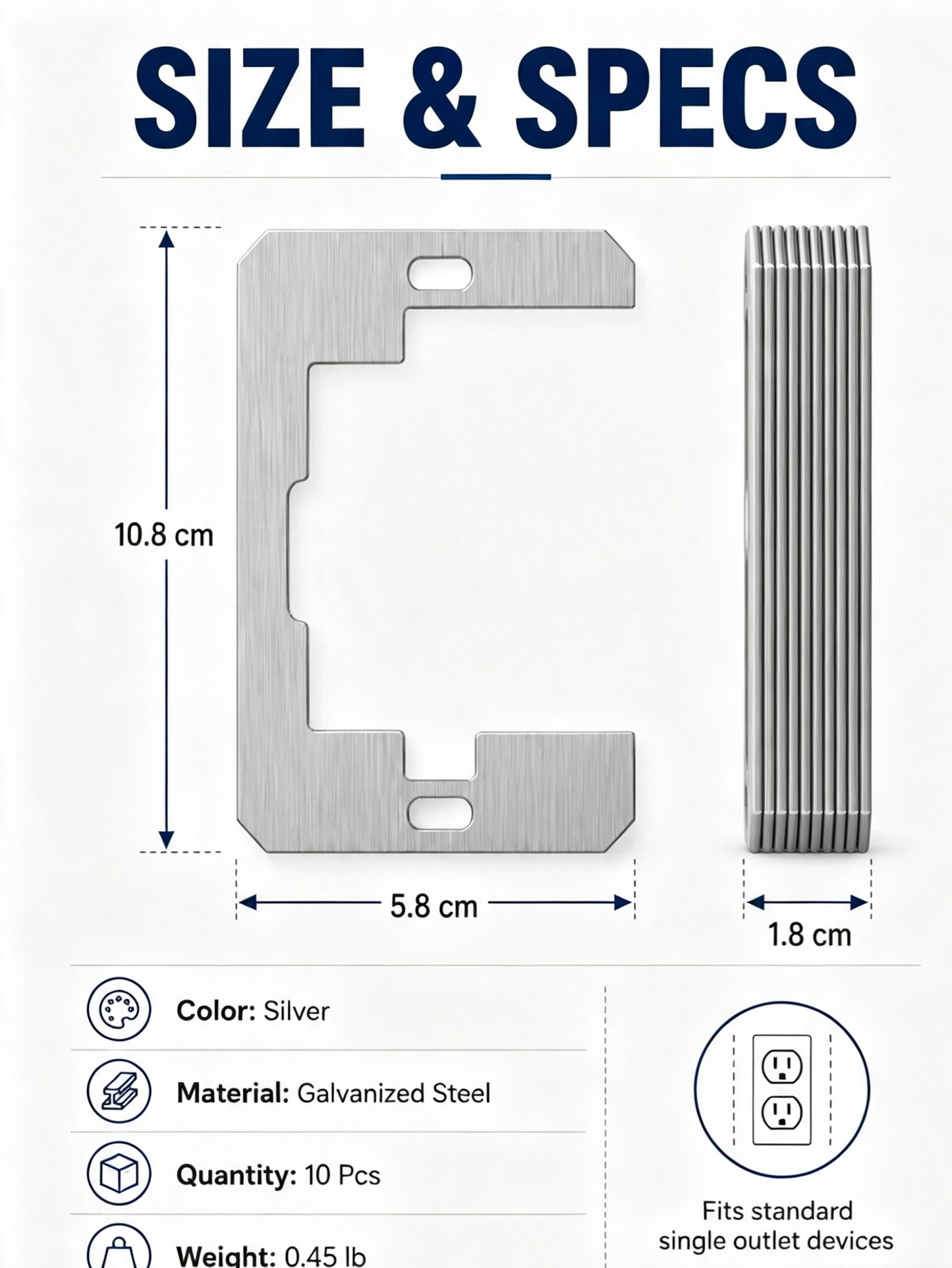 🔧 Wall Plate Spacer Kit for Loose Outlets