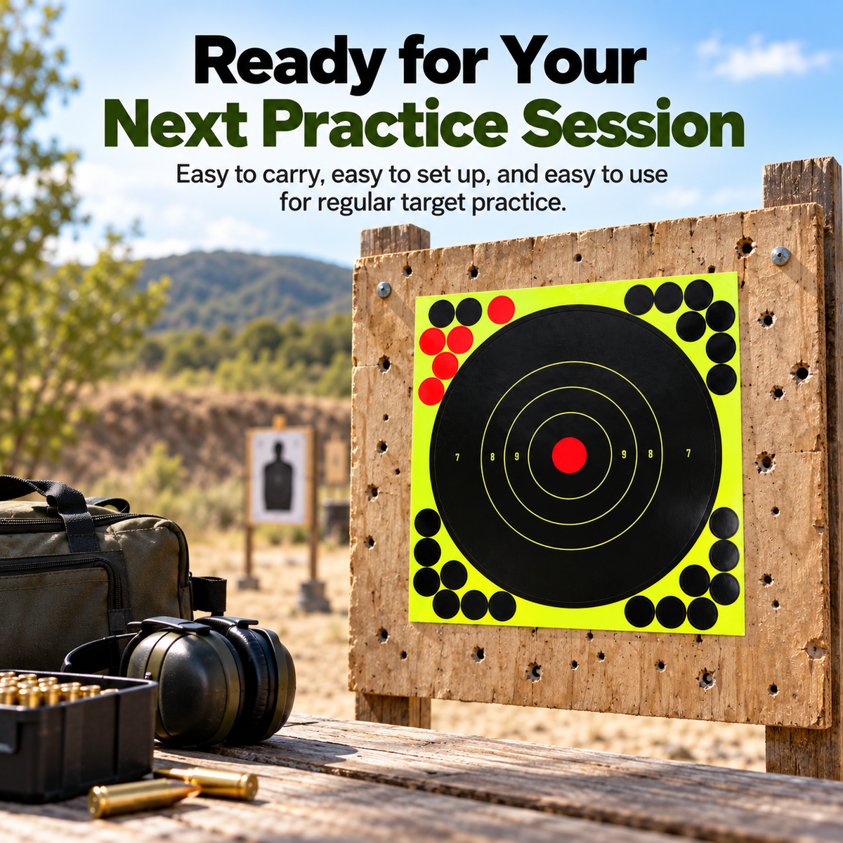 π― 8' Peel-and-Stick Shooting Targets β 50-Pack Bullseye Stickers