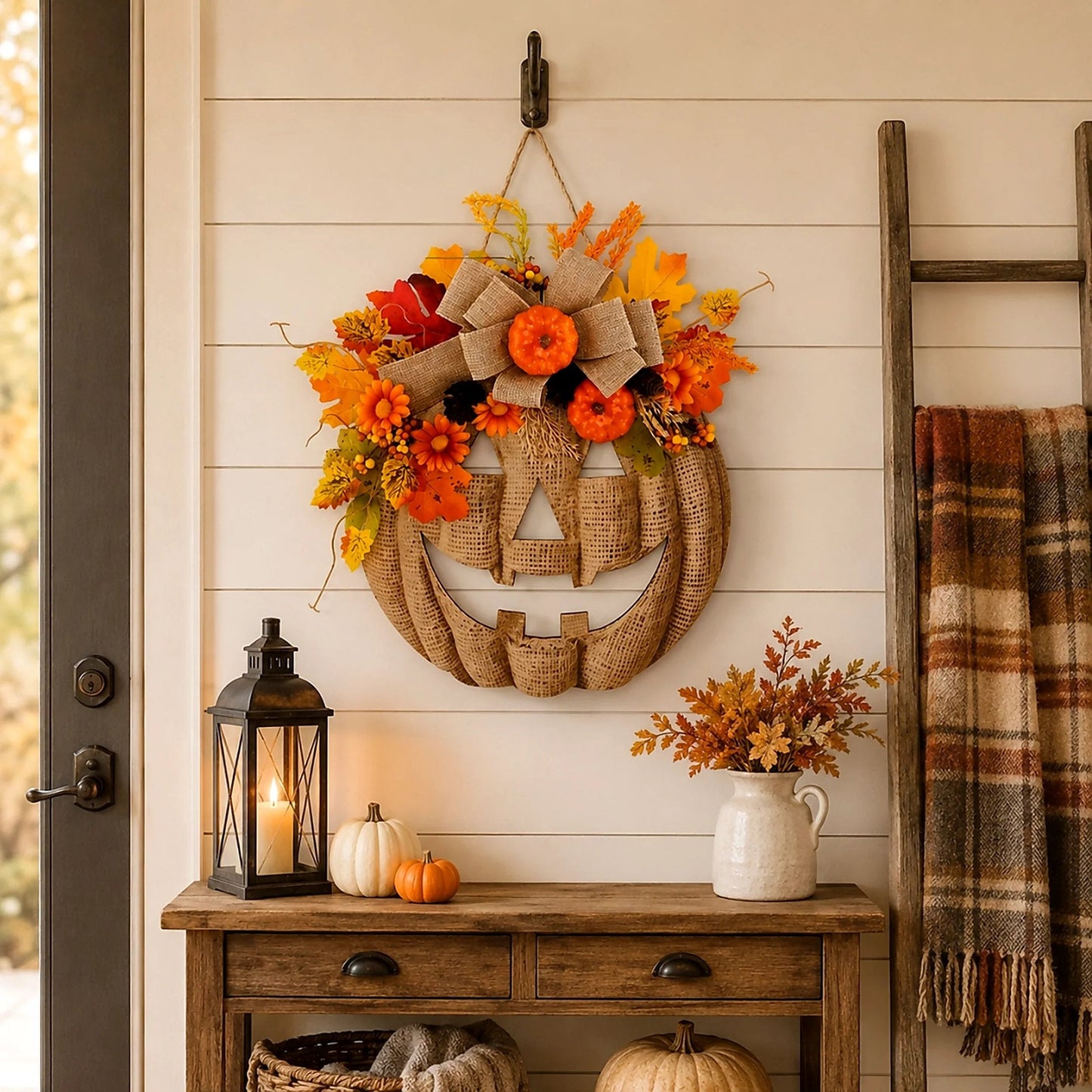 Light Up Your Front Door with Cozy Halloween Charm πβ¨
