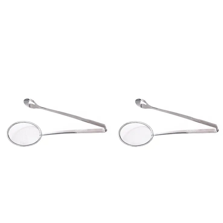 🔥 Buy 1 Get 1 🔥-2-in-1 Stainless Steel Strainer Tongs – Grab, Drain & Serve with One Tool