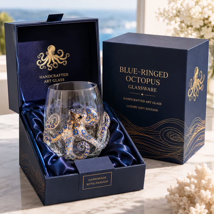 š44% OFF ā š„Artisanal Blue-Ringed Octopus Glassā 3D Ocean-Inspired