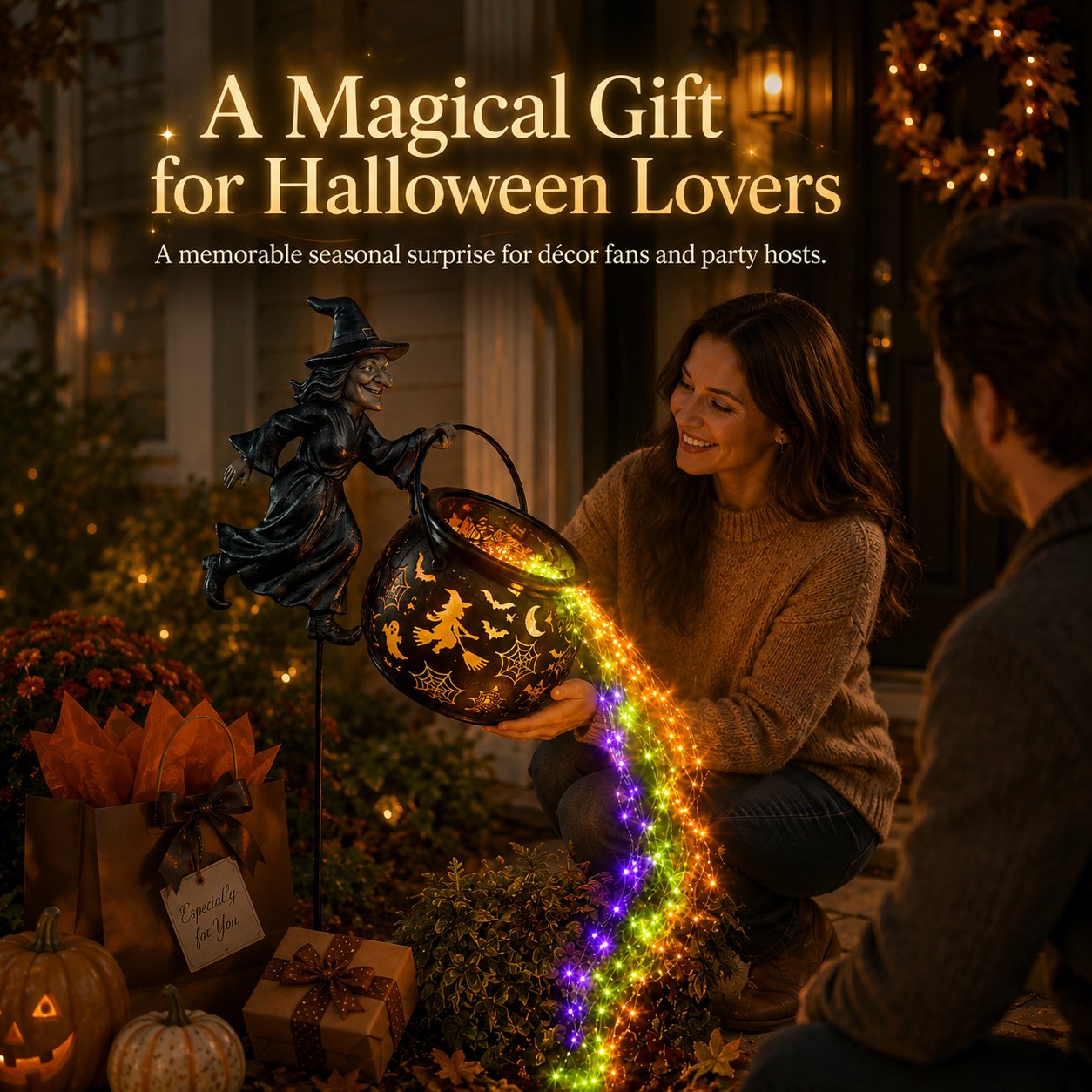 ð¥Last Day 49% OFFðHalloween Witch Cauldron Garden Light