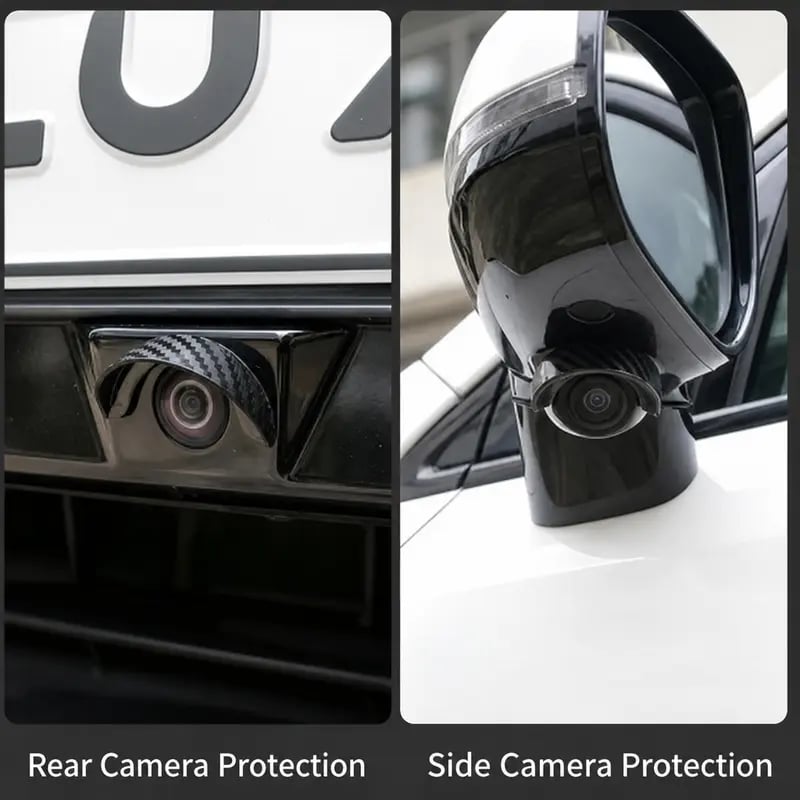 ๐ง๏ธ Car Backup Camera Rain Shield โ 4PCS Soft PVC Camera Visor ๐