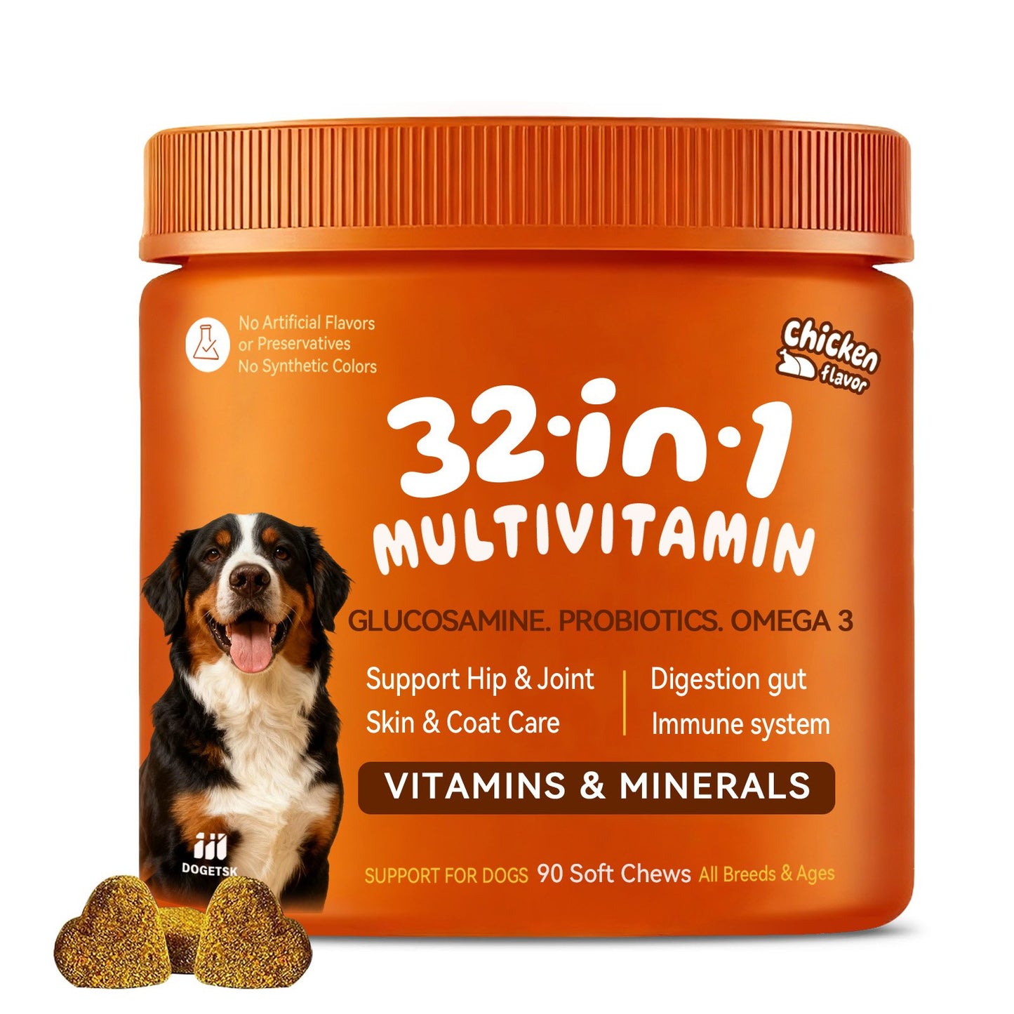 🐶 32-IN-1 ALL-IN-ONE MULTIVITAMIN CHEWS FOR DOGS
