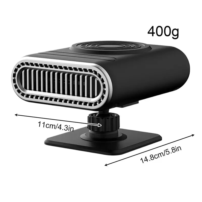 12V Portable Car Heater - 12v Power, Adjustable Defogging Windshield Demister π
