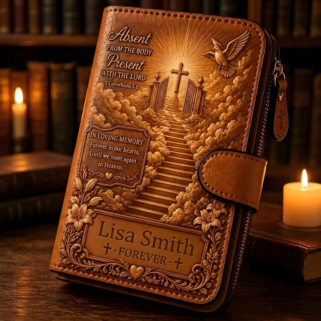 βοΈ Personalized Christian Wallet β Custom Name Faith Wallet with Bible Verse πβ¨