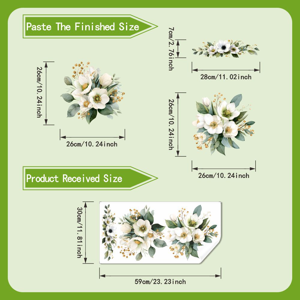 ๐ฟ Botanical Toilet Seat Sticker - Removable Green Leaf Bathroom Decor