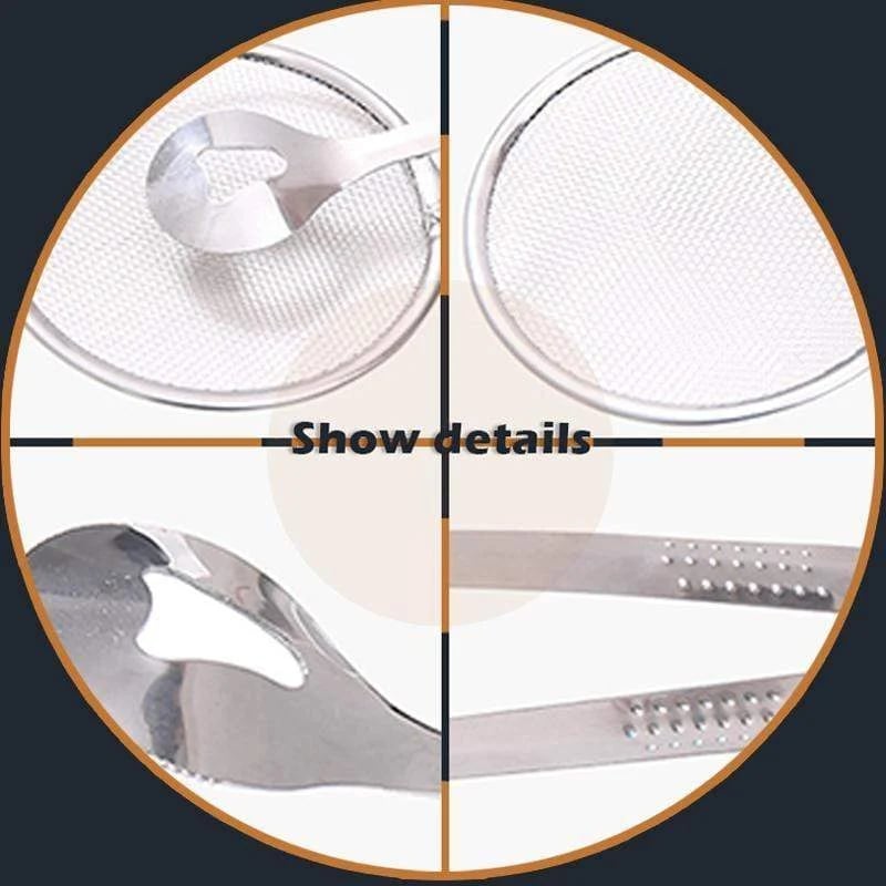 ๐ณ LIMITED-TIME BOGO ๐ 2-in-1 Stainless Steel Strainer Clamp โ Fine Mesh Filter & Tong, Oil Drain