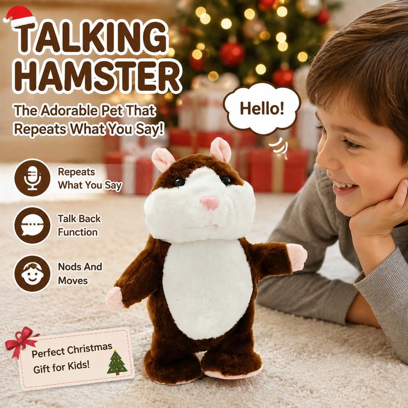 πΉπ70% OFF!!!-Ready for Christmas!ππTalking Hamster Plush β repeats whatever you say, auto head-shaking, hilarious fun for kids & adults