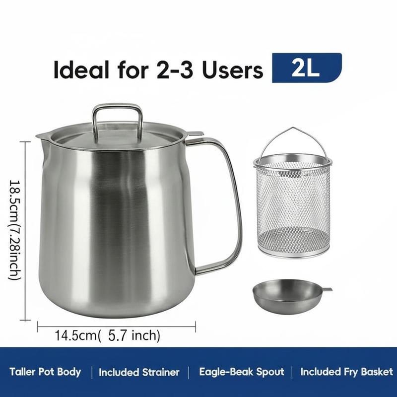 304 Stainless Steel Deep Fryer Pot Set π³