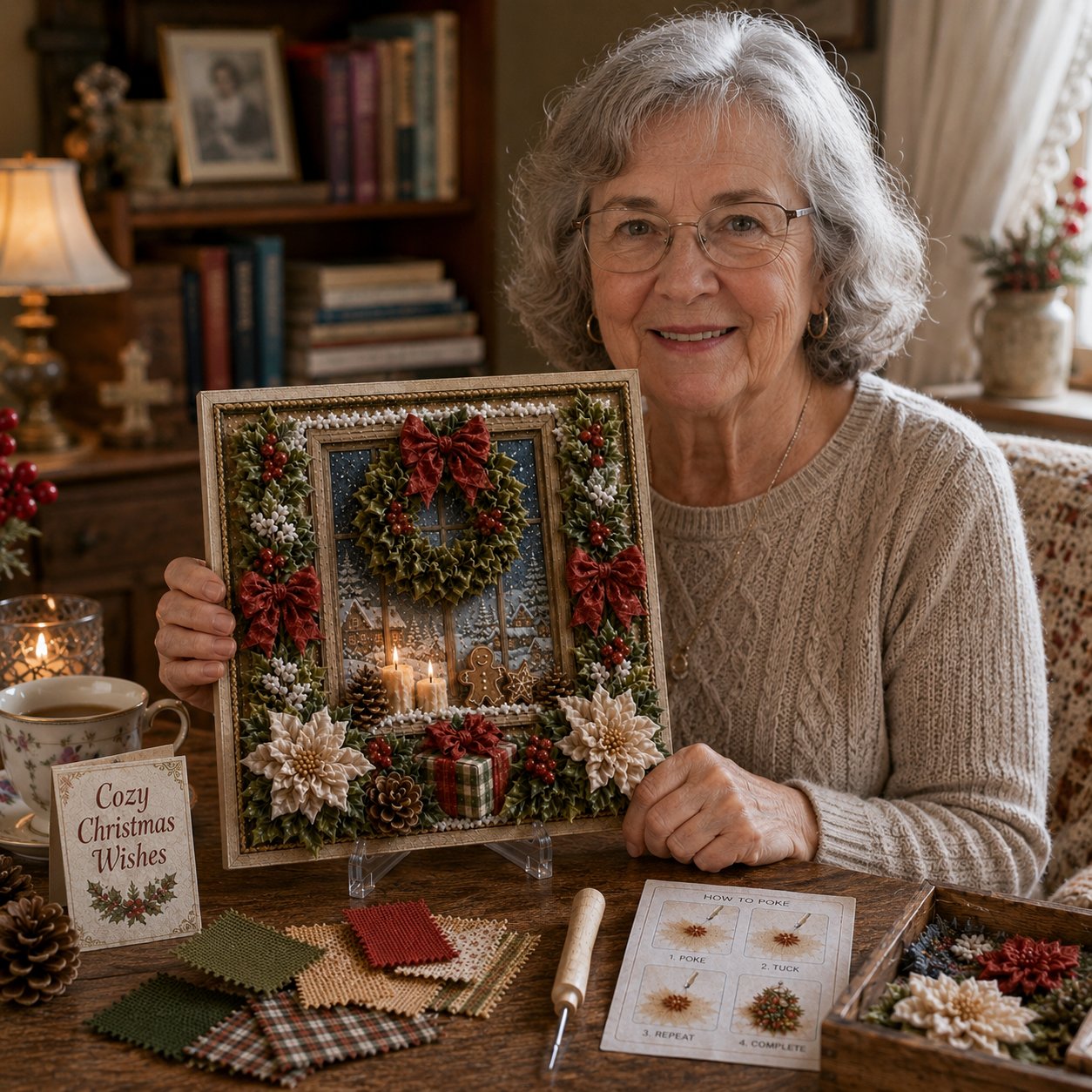 ๐ฅ๐ฅ LAST DAY 49% OFF โ ๐๐งต Premium 3D Christmas Fabric Poke Art Kit | No-Sew Holiday Craft with Pre-Punched Board, Fabric Squares & Display Stand ๐
โจ