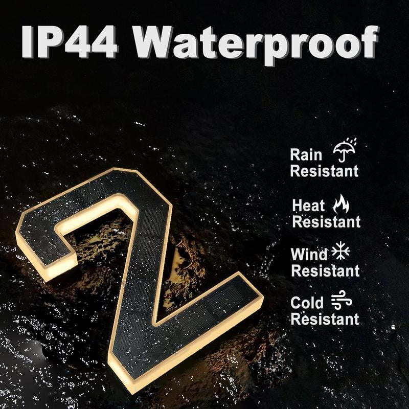 đ„Last Day 50% OFFđ„Solar Lighted House Numbers LED Numbers, Waterproof for Outside