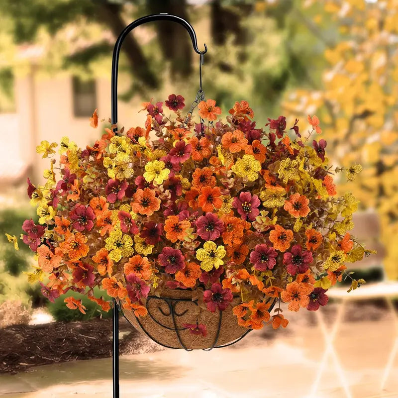 🔥HOT SALE 50 % OFF🍂Fall Artificial Flower Halloween 12pcs, UV Resistant Colorful Fake Flower🍂