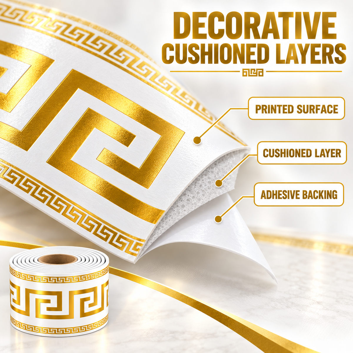 📢📢50% OFF !! ⏰Self-Adhesive Skirting Board Border Sticker