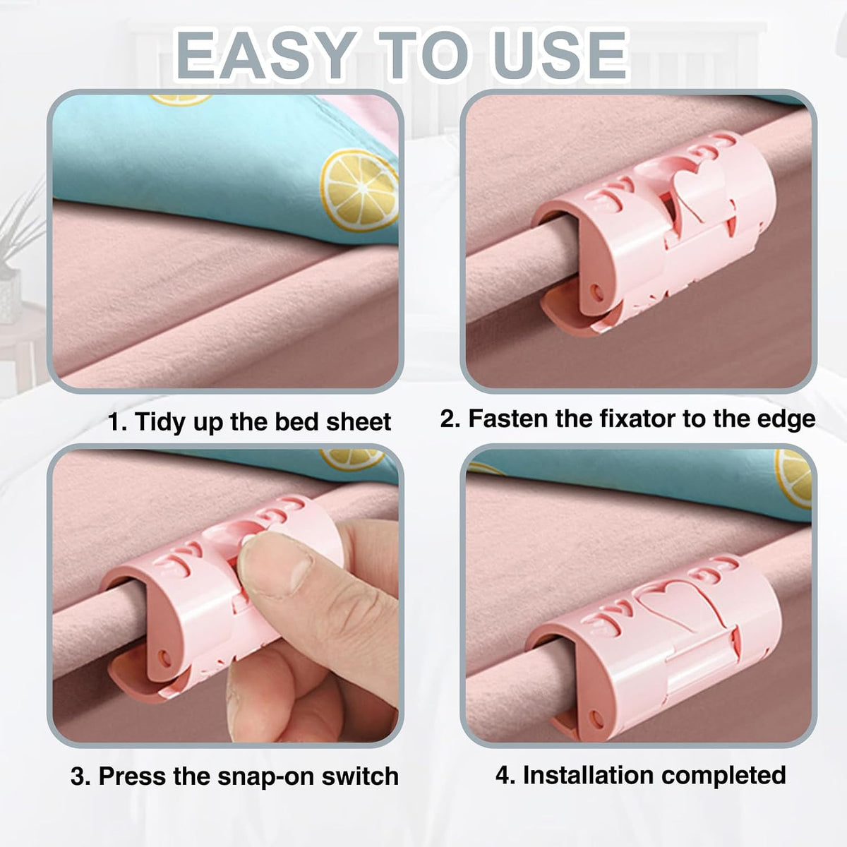 20 Counts Two-Speed Adjustment Sheet Grippers – Anti-Slip Clips for Beds Prevent Sliding Falling Out 🛏️