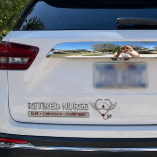 Retired Nurse Metal Car Emblem❤️