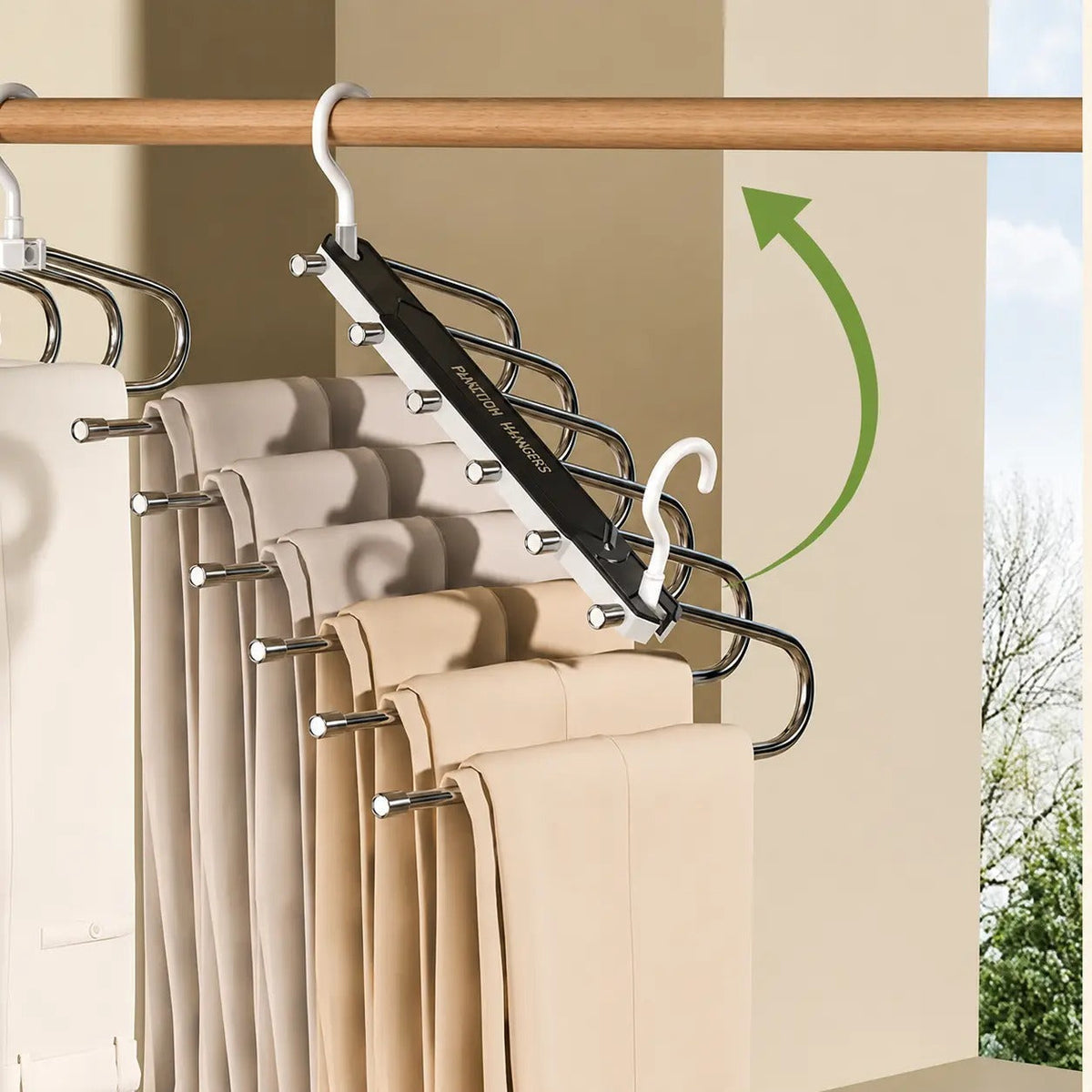Space Saving 6-Layer Pants Hanger for Storage Organization