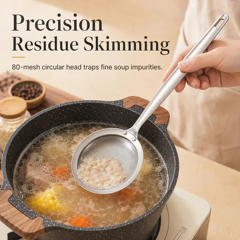 Stainless Steel Fine Mesh Skimmer Spoon