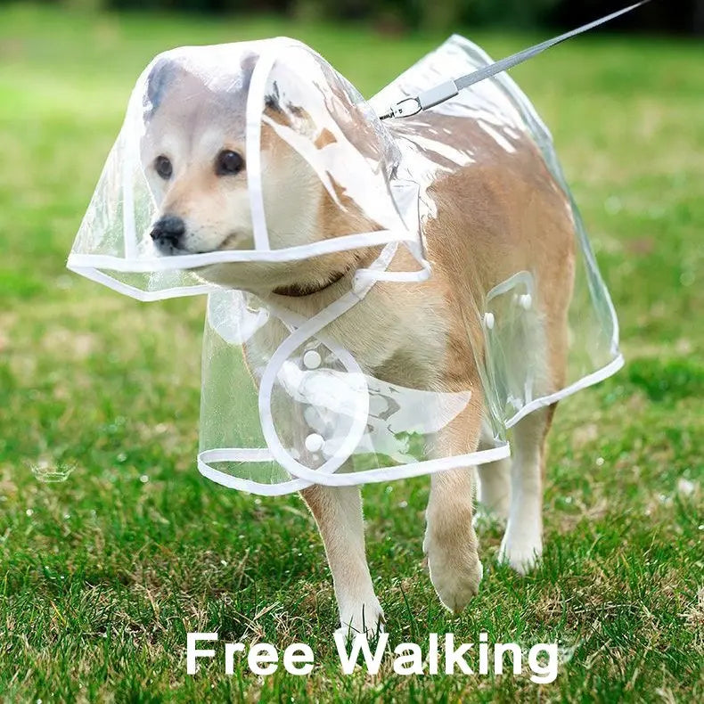Transparent Thick Cape Dog Raincoat for Small Medium Dogs 🐶