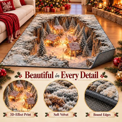 ✨Optical Illusion Christmas Scene Rug | Bring A Hidden Winter Village