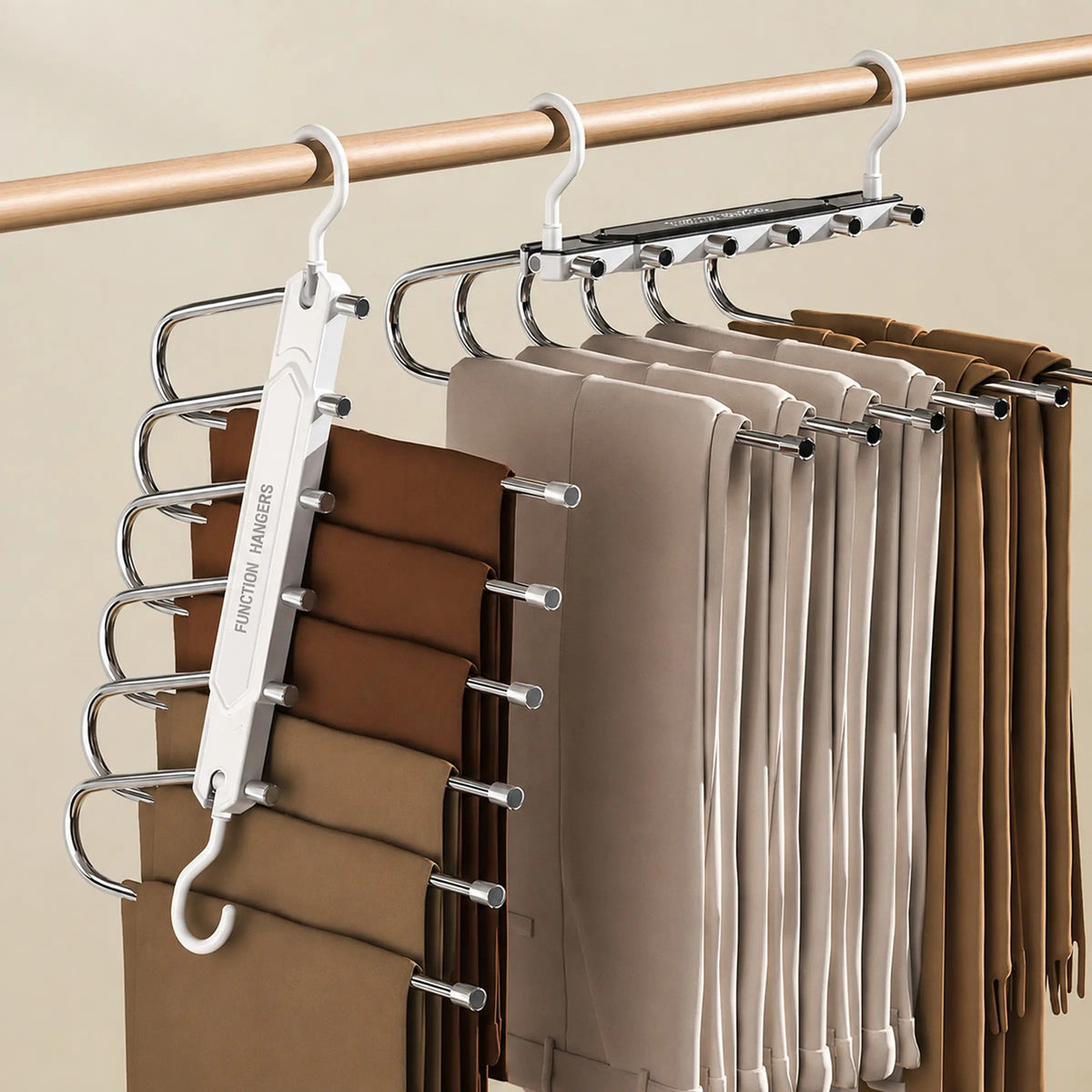 Space Saving 6-Layer Pants Hanger for Storage Organization