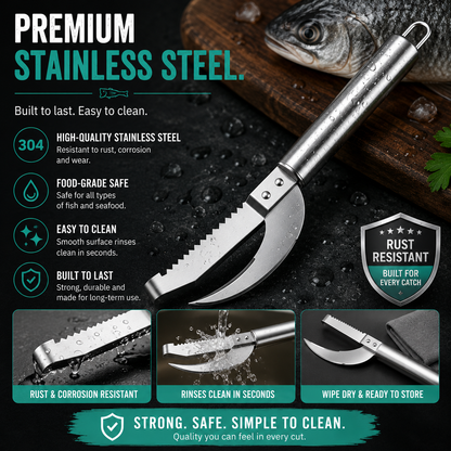 🐟 2026 Hot Sale 3-in-1 Fish Scaler & Cleaning Knife