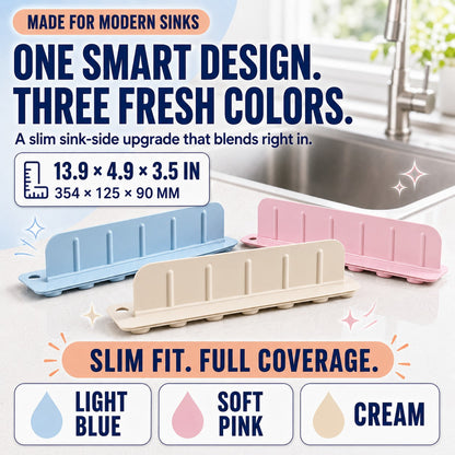 💦 2-in-1 Foldable Sink Splash Guard & Drain Organizer