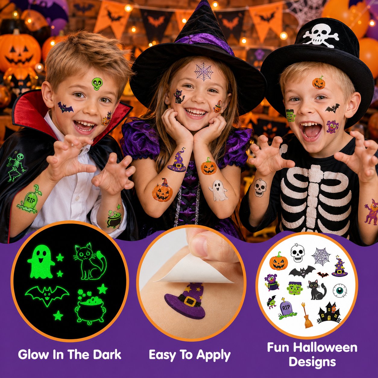 🎃✨ Spooky Glow Tattoos – Halloween Temporary Body Art That Lights Up The Night