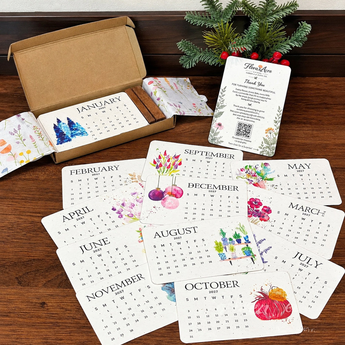 ✨Early Holiday Sale 50% OFF🌱Eco-Friendly Plantable “Timeless” Seed Calendar 2027