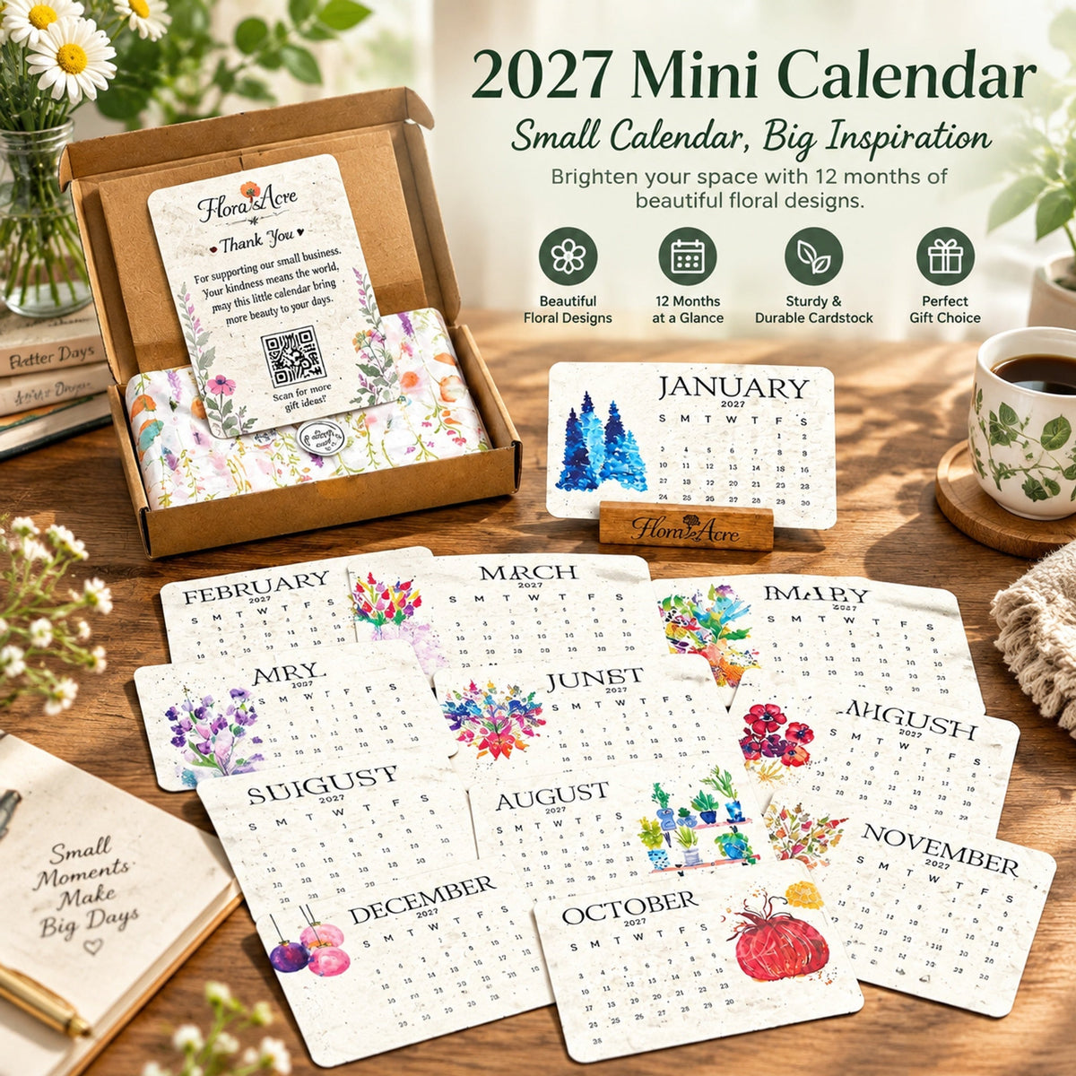 ✨Early Holiday Sale 50% OFF🌱Eco-Friendly Plantable “Timeless” Seed Calendar 2027