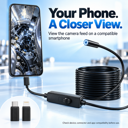 🔧 HD Inspection Camera – See Inside Tight Spaces 🔍