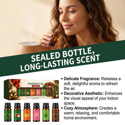 🎄Christmas Fragrance Essential Oil Gift Set 🎁6‑Scent Collection Home Aroma Gift Idea