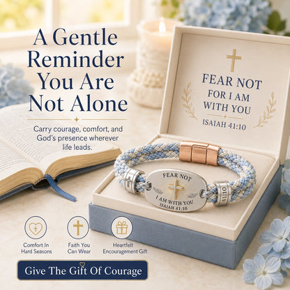 🔥 LAST DAY 49% OFF – ✝️ Christian Scripture Faith Bracelet Collection | 6 Meaningful Bible Verse Designs with Raised Gold Cross, Magnetic Clasp & Matching Gift Box 💗✨