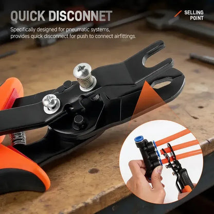 Heavy Duty Push-to-Connect Air Hose Connector Remover Pliers