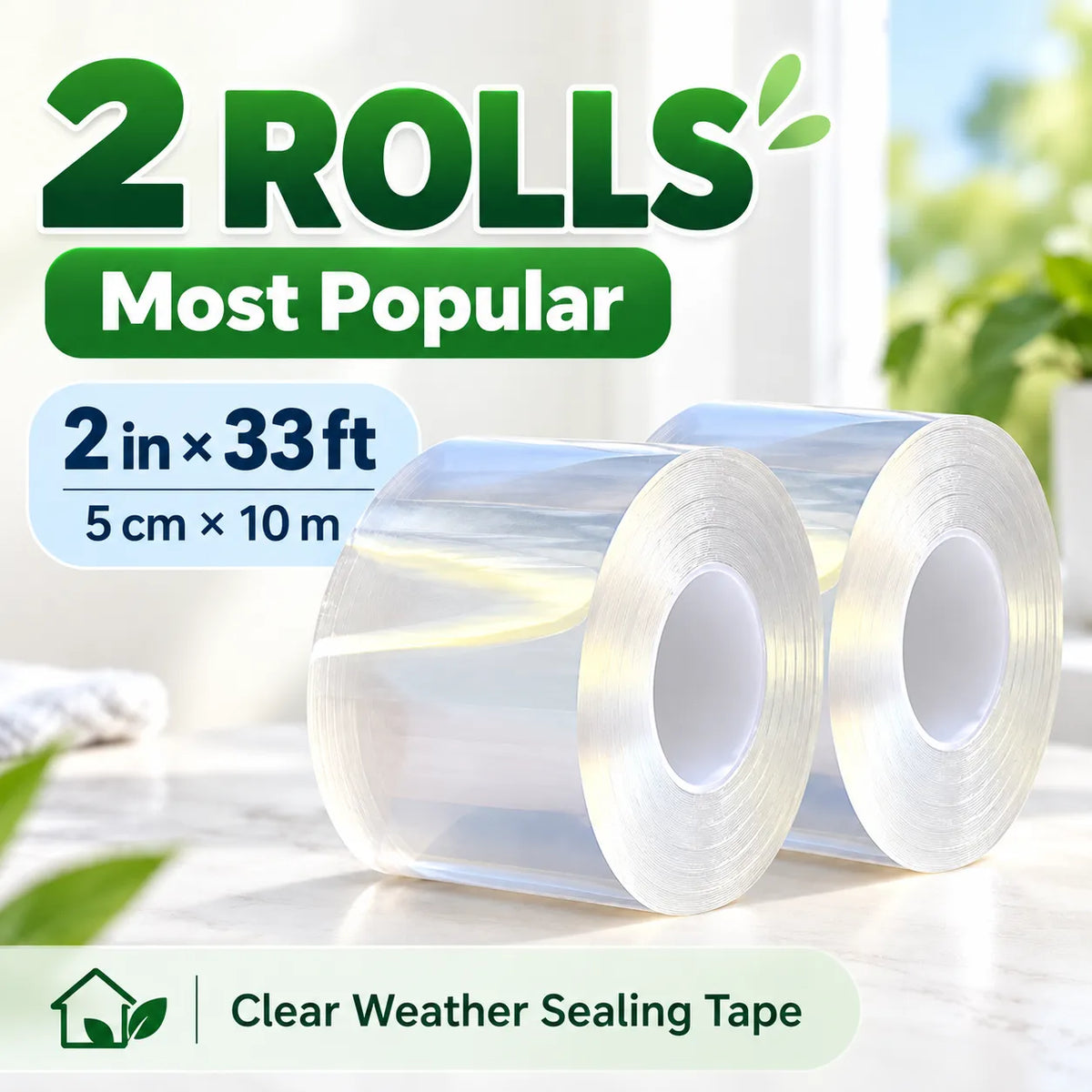 Clear Weather Sealing Tape – Waterproof Window & Door Gap Seal