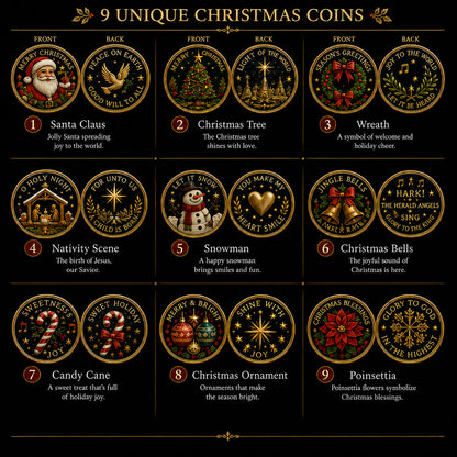 🔥LAST DAY 50% OFF🎄Christmas Commemorative Coin Collection (9-Coin Gift Set)