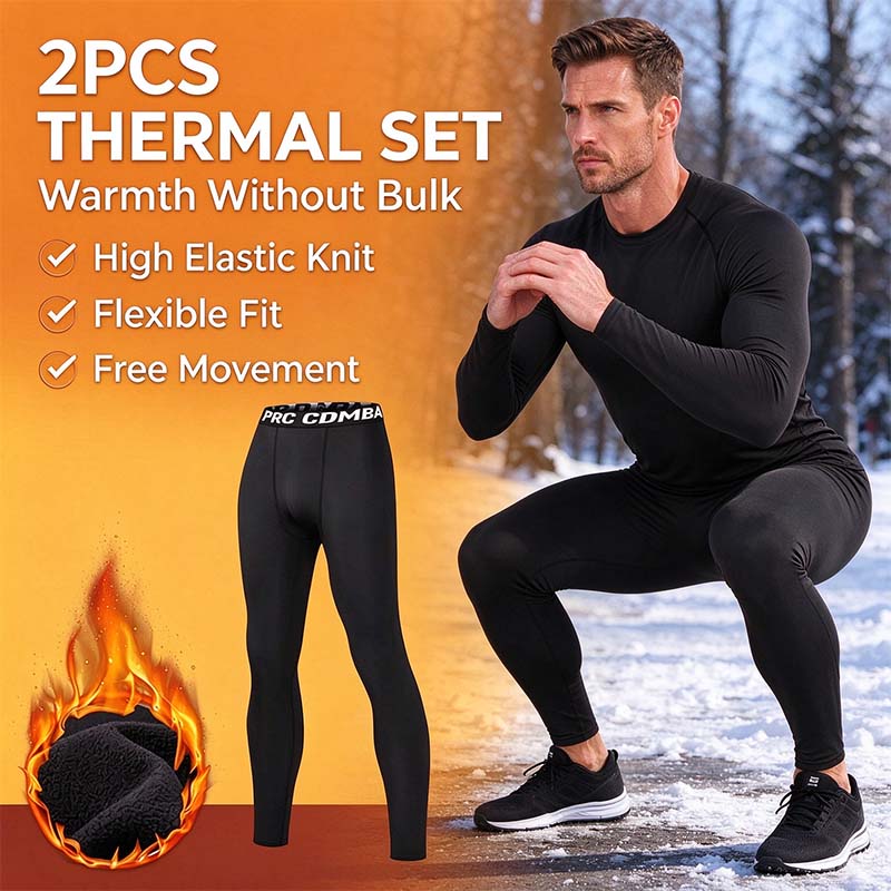 Men's Thermal Underwear Set - Long Sleeve T-Shirt & Pants 👕