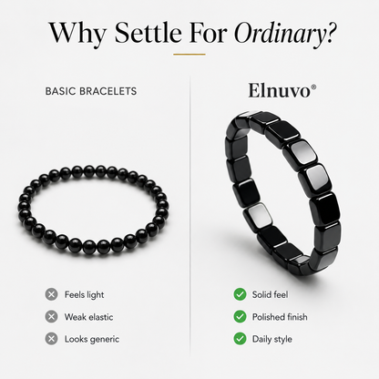 Elnuvo® Men’s Hematite Strength Bracelet