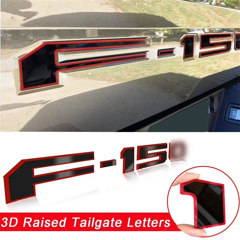 F-150 Upgrade Accessories: 3D Emblem – Tailgate Insert Lettering – Stylish Trim Designed for Pickup Owners