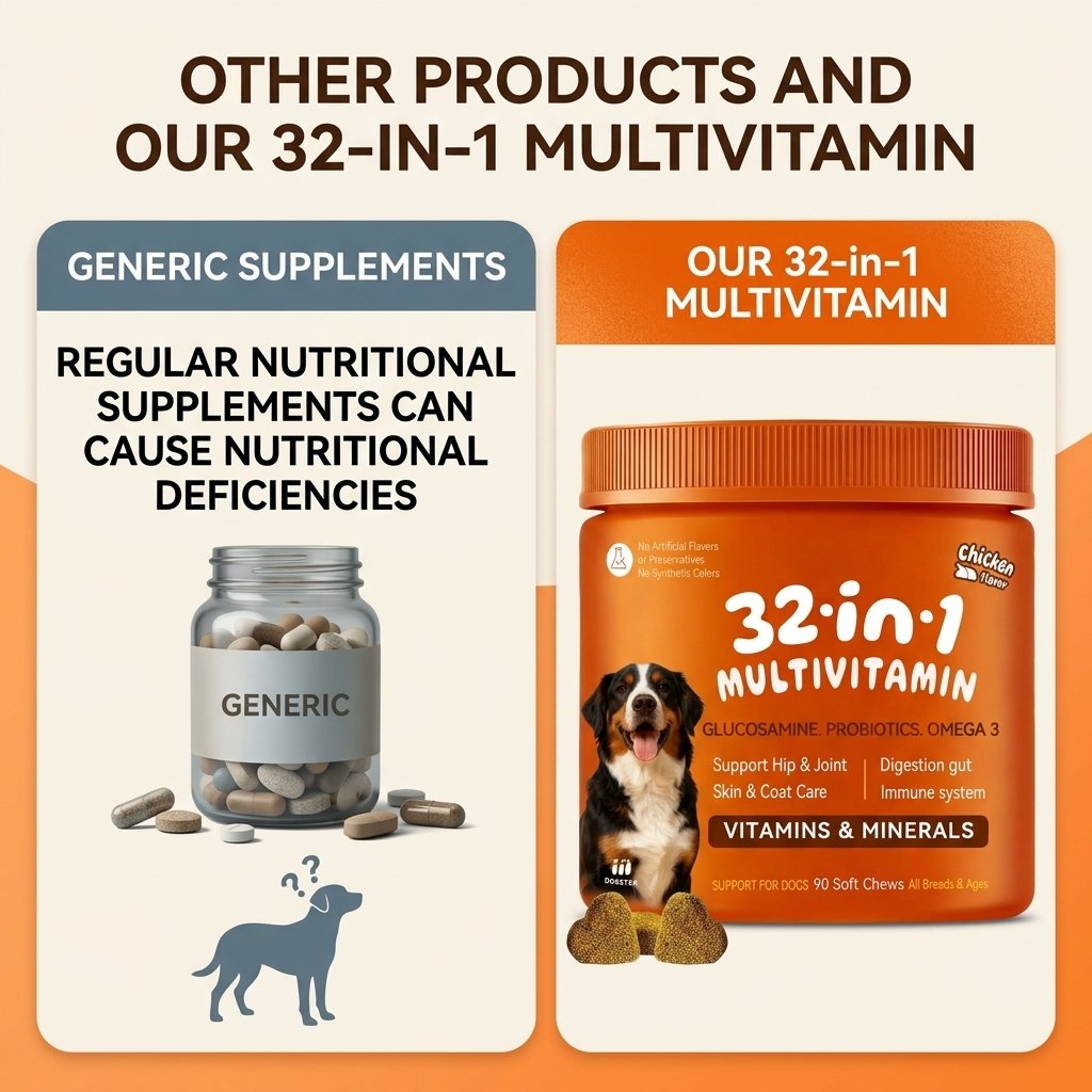 🐶 32-IN-1 ALL-IN-ONE MULTIVITAMIN CHEWS FOR DOGS