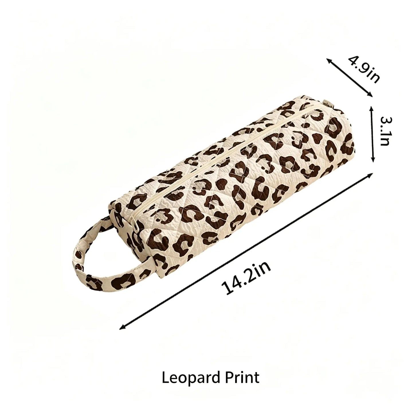 🎒Quilted Multi‐Purpose Storage Bag, Portable Zipper Cosmetic Makeup Pouch with Handle