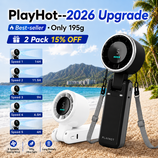 🌬️Powerful Portable Fan for Instant Cooling|  comfort with 5 customizable fan speeds.