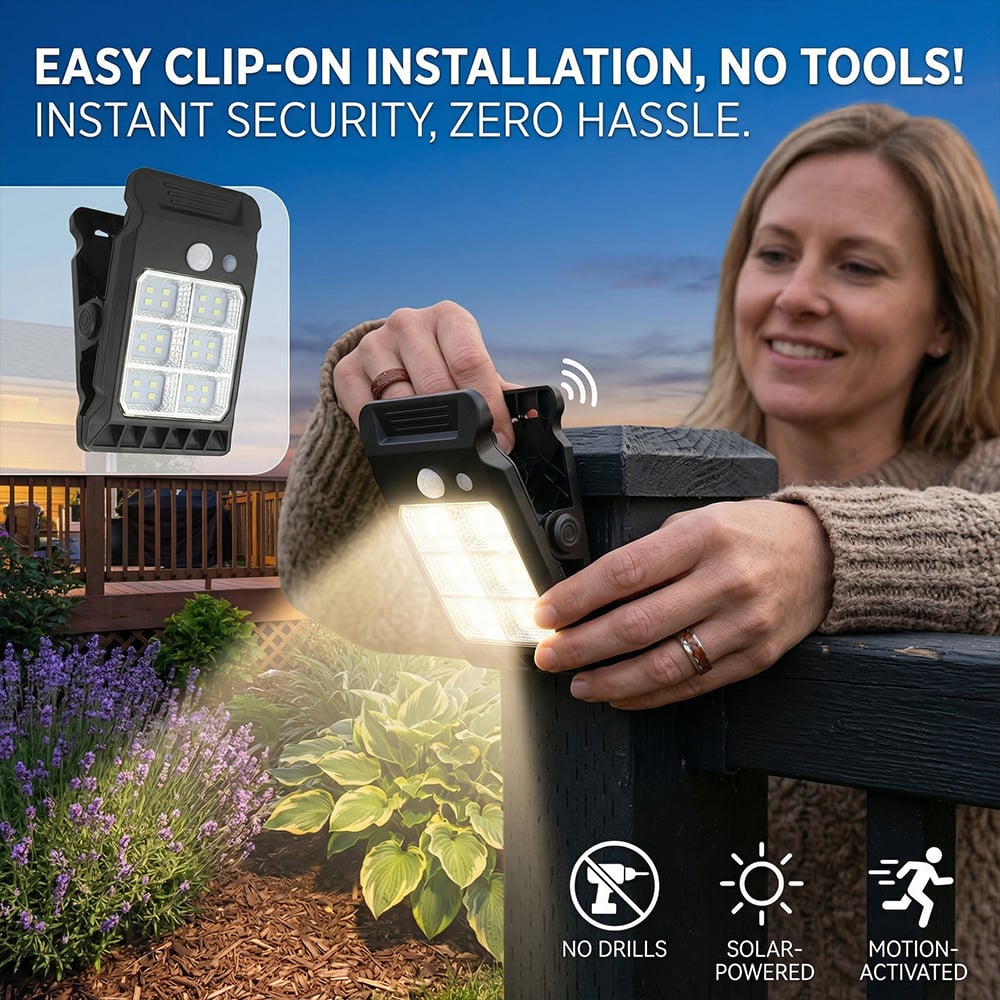 ☀️ Solar Clip Light