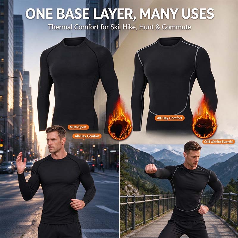 Men's Thermal Underwear Set - Long Sleeve T-Shirt & Pants 👕