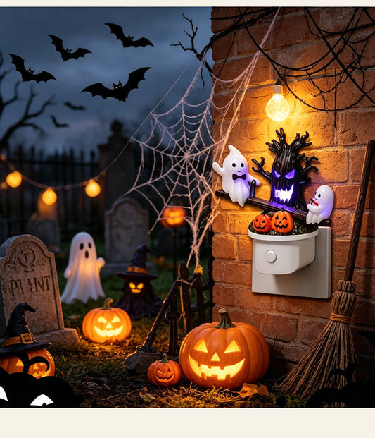 🎃👻Halloween Night Light Ghost Bubble Bath Lamp Ghost Reading Lamp Ornament