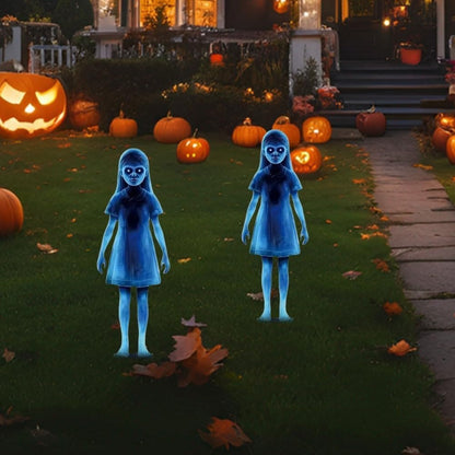 2-Piece Creepy Ghost Girl Garden Stakes for Halloween