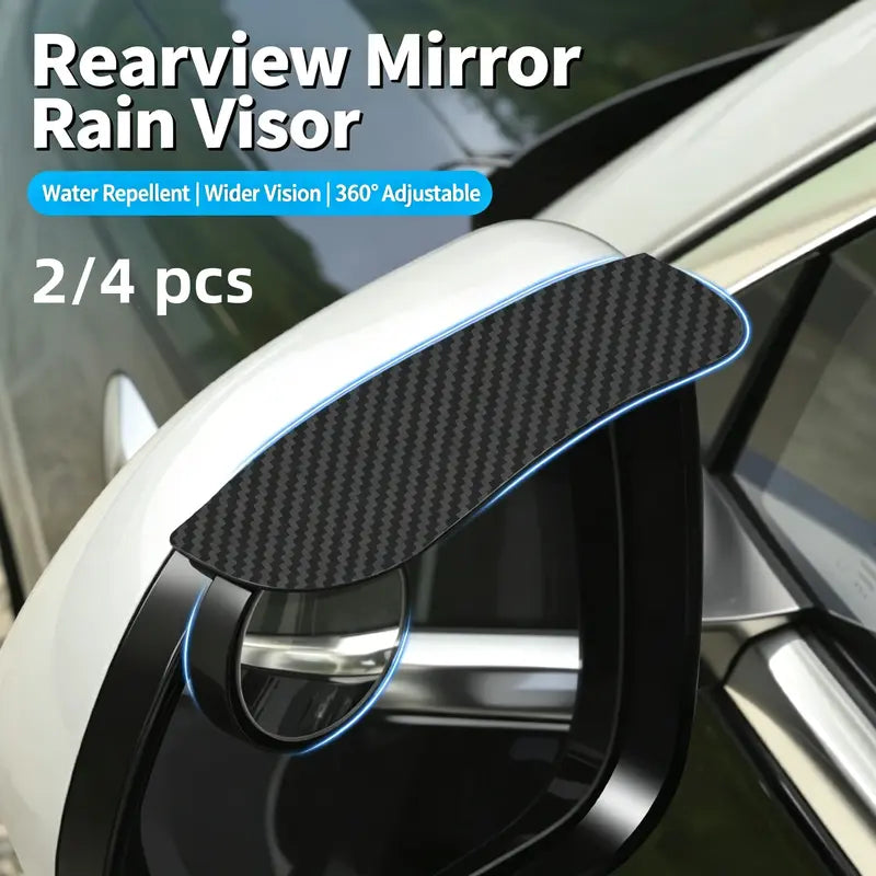 🎁2-in-1 Rearview Mirror Rain Visor with 360° Blind Spot Mirror