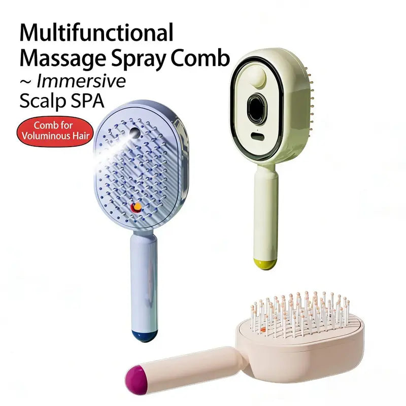 🔥Last Day 50% OFF Electric Mist-Spraying Massage Cushion Brush